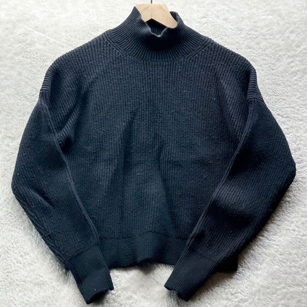 Truth by Republic Women's Black Mock Turtleneck Knit Sweater Long Sleeves Size S